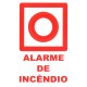 Placa de sinalização Alarme de Incêndio