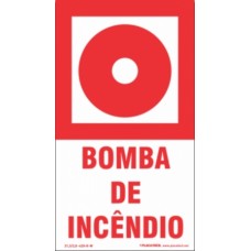 Placa de sinalização Bomba de incêndio