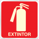 Placa de sinalização Extintor