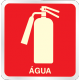 Placa de sinalização Extintores Água
