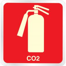 Placa de sinalização Extintores Gás Carbônico