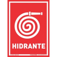 Placa de sinalização de Hidrante